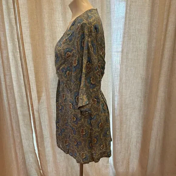 NEW Omika Margot Mini Dress sz S Boho V Neck Open Back mini dress